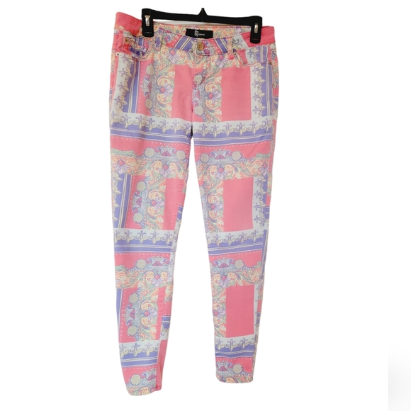 GP Jeans Pink Fleur-de-lis Pattern Pants - Picture 11 of 11